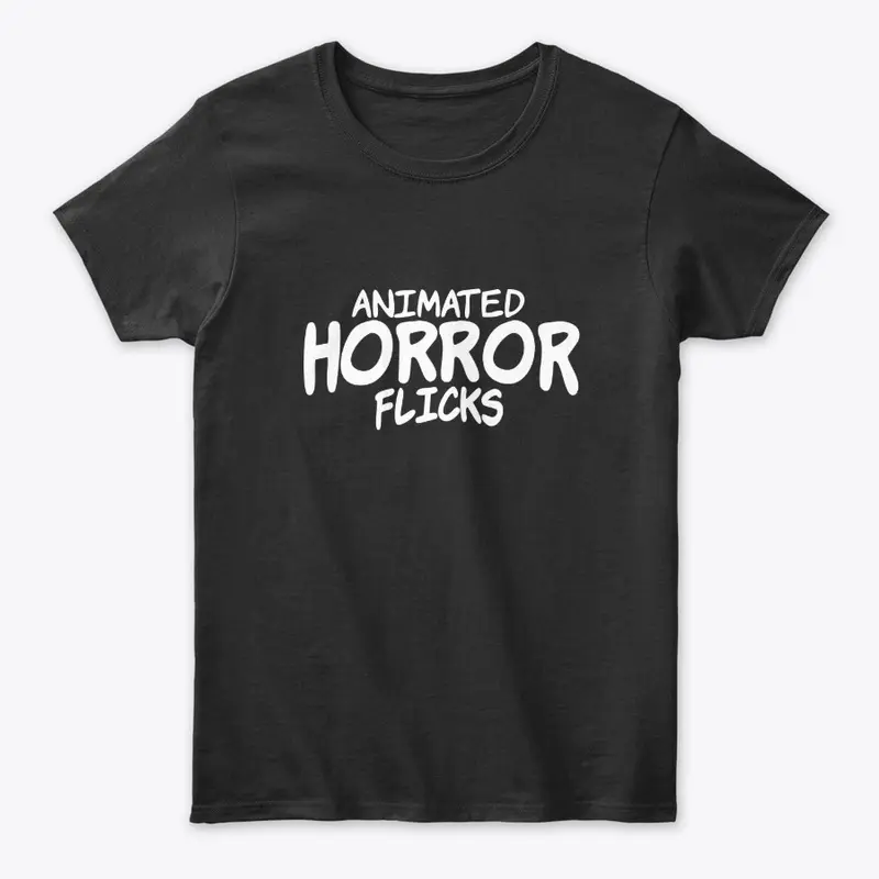 Animated Horror Flicks Logo (White)