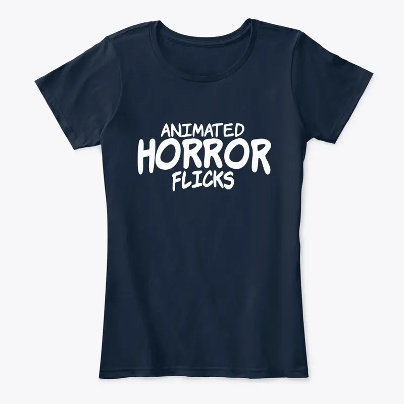 Animated Horror Flicks Logo (White)