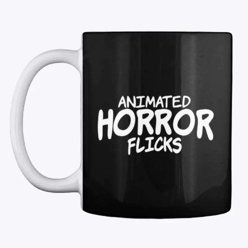 Animated Horror Flicks Logo (White)